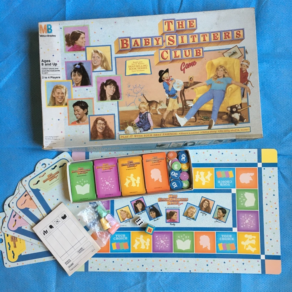 The Baby Sitters Club Original 1989 Milton Bradley Baby Sitters Club Board Game